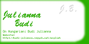 julianna budi business card